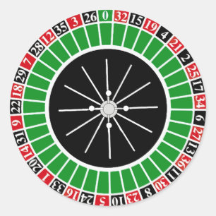 ROULETTE WHEEL RUNDER AUFKLEBER