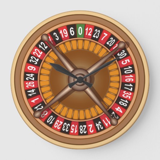 Roulette Wheel wall clock Große Wanduhr (Vorderseite)