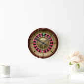 Roulette Wheel Wall Clock (ohne Zahlen) Runde Wanduhr (Zuhause)
