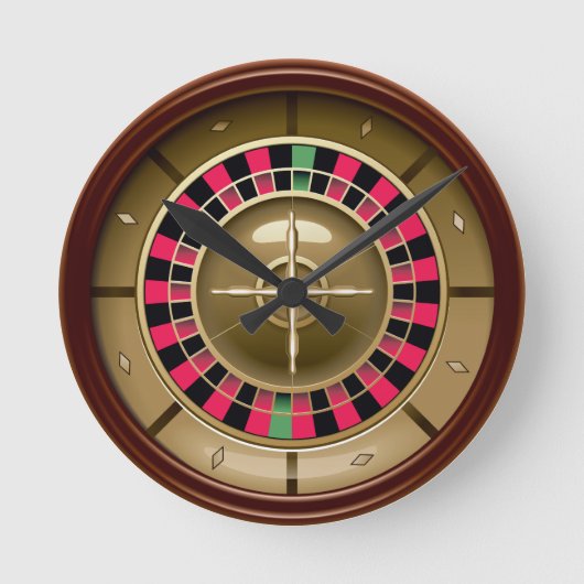 Roulette Wheel Wall Clock (ohne Zahlen) Runde Wanduhr (Vorderseite)