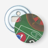 Roulettetisch mit Chips und Rädern Flaschenöffner (Vorderseite)