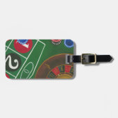 Roulettetisch mit Chips und Rädern Gepäckanhänger (Vorderseite horizontal)