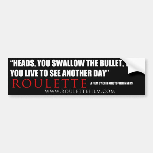 Roulettezitat Aufkleber 2 Autoaufkleber (Vorne)