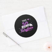 Round 50th Birthday and Anniversary Stickers  (Umschlag)