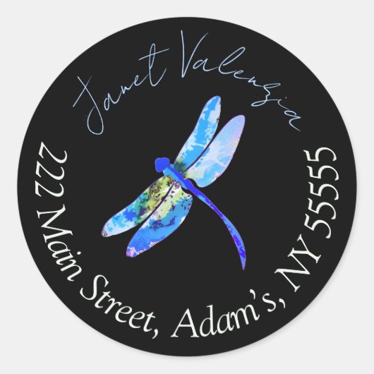 Round address labels runder aufkleber (Vorderseite)