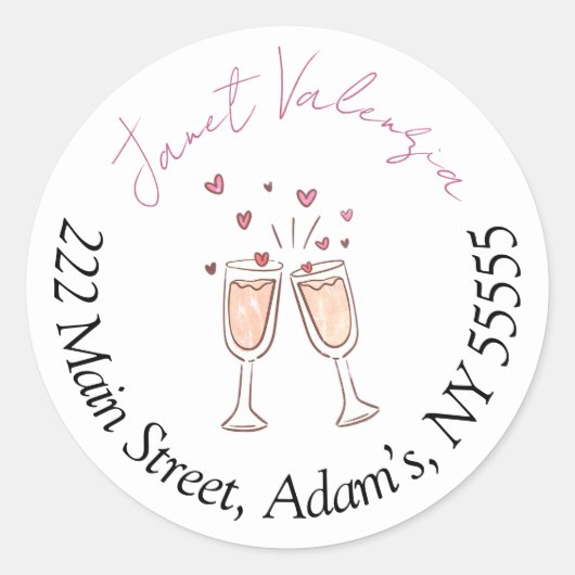 Round address labels runder aufkleber (Vorderseite)