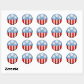 Round America Sticker (Blatt)