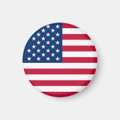 Round American Flag Magnet (Vorne)