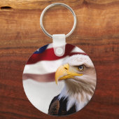 Round American Flag Schlüsselanhänger (Rückseite)