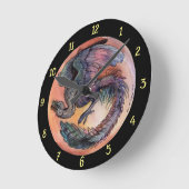 Round Archaeopteryx Runde Wanduhr (Winkel)