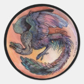 Round Archaeopteryx Runder Aufkleber (Vorderseite)