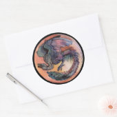 Round Archaeopteryx Runder Aufkleber (Umschlag)