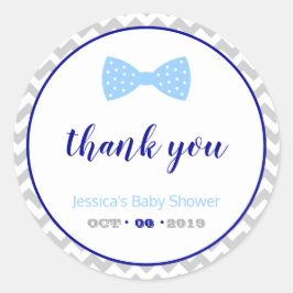 Round Baby Dusche Danke Stickers - Kleiner Mann