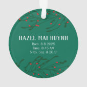 Round Baby's First Christmas Acrylic Ornament (Rückseite)