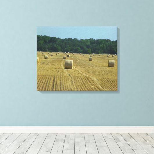 Round Bales Leinwanddruck (Insitu (Holzboden))