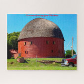 Round Barn Oklahoma.Christmas Grüße Puzzle (Horizontal)