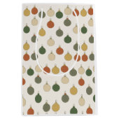 Round Baubles Pattern Mittlere Geschenktüte (Vorderseite)