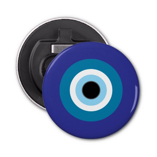 Round Blue Evil Eye Flasche Opener Flaschenöffner (Vorderseite)
