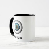 Round Blue Eye Eyeball I'm Watching You Tasse (Vorderseite Links)