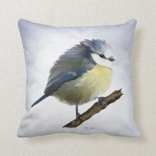 Round Bluetit Kissen