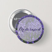 Round Bridesmaid Lila Lavender Wedding Buttons (Vorne & Hinten)