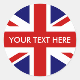 Round British Union Jack Aufkleber | UMSCHLAG AUFK