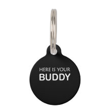 Round Buddy Pet ID Tag - Stilvoll für Hunde oder K