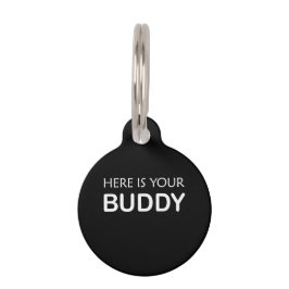 Round Buddy Pet ID Tag - Stilvoll für Hunde oder K Haustiermarke