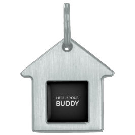 Round Buddy Pet ID Tag - Stilvoll für Hunde oder K Tiermarke