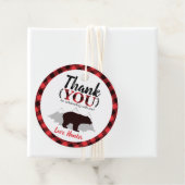 Round Buffalo Kariert Bear Lumberjack Geburtstag Geschenkanhänger (Beispiel)