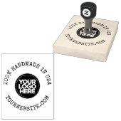 Round-Business-Logo-Handmade in USA Gummistempel (Stempel)