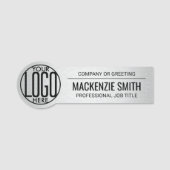 Round-Business-Logo Mitarbeiter-ID-Imitate Metal S Namensschild (Vorderseite)