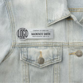 Round-Business-Logo Mitarbeiter-ID-Imitate Metal S Namensschild (Beispiel)