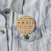 Round button featuring a colorful floral pattern (Beispiel)