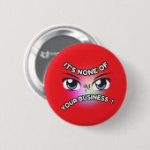 Round Button : Keiner von Ihnen (rot) (Vorne & Hinten)