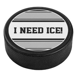 Round Button - Streifen schwarz, grau, weiß Eishockey Puck