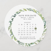 Round Calendar Save the Date Karte (Vorne/Hinten)