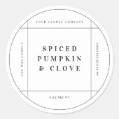 "Round Candle Product Label"-Aufkleber für das Bus Runder Aufkleber (Vorderseite)