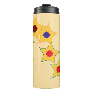 round candle stars designed.. thermosbecher