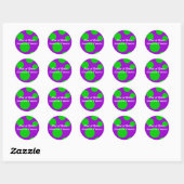 Round Candy Label 2 Runder Aufkleber (Blatt)