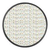 Round car accessory with a cheerful rainbow eishockey puck (Vorderseite)