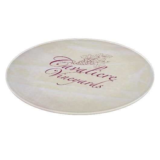 Round Cavaliere Vineyards Cutting Board Schneidebrett (Ecke)