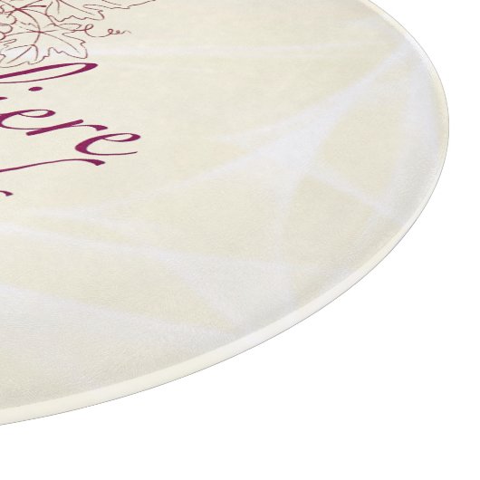 Round Cavaliere Vineyards Cutting Board Schneidebrett (Ecke)