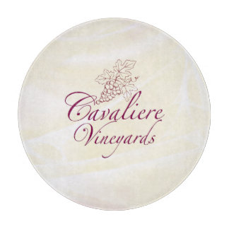 Round Cavaliere Vineyards Cutting Board Schneidebrett