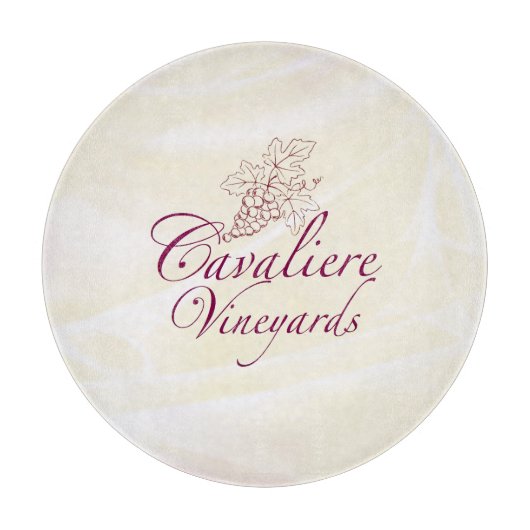 Round Cavaliere Vineyards Cutting Board Schneidebrett (Vorderseite)