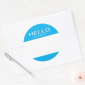 Round Circle Hallo mein Name ist Runder Aufkleber (Umschlag)