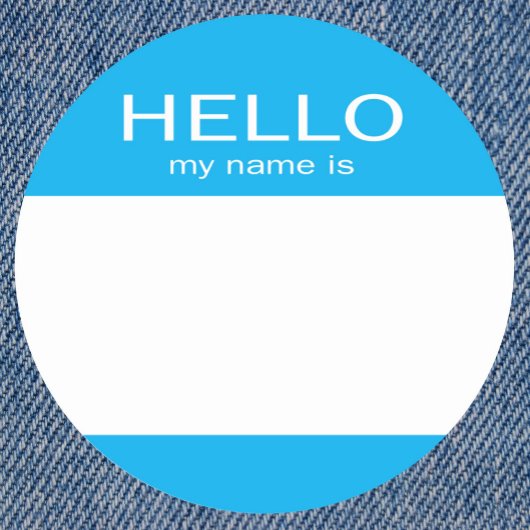 Round Circle Hallo mein Name ist Runder Aufkleber