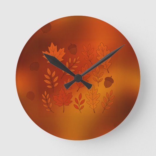 Round clock autumn runde wanduhr (Vorderseite)