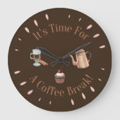ROUND COFFEE BREAK GROßE WANDUHR (Vorderseite)