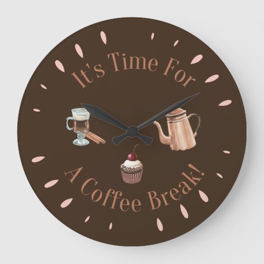 ROUND COFFEE BREAK GROßE WANDUHR (Vorderseite)